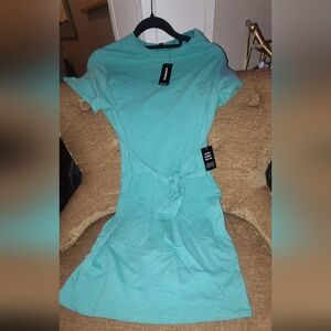 Express Aqua Mini Dress